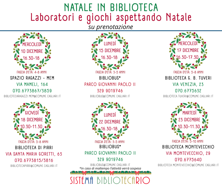 Laboratori Natalizi nel Sistema Bibliotecario