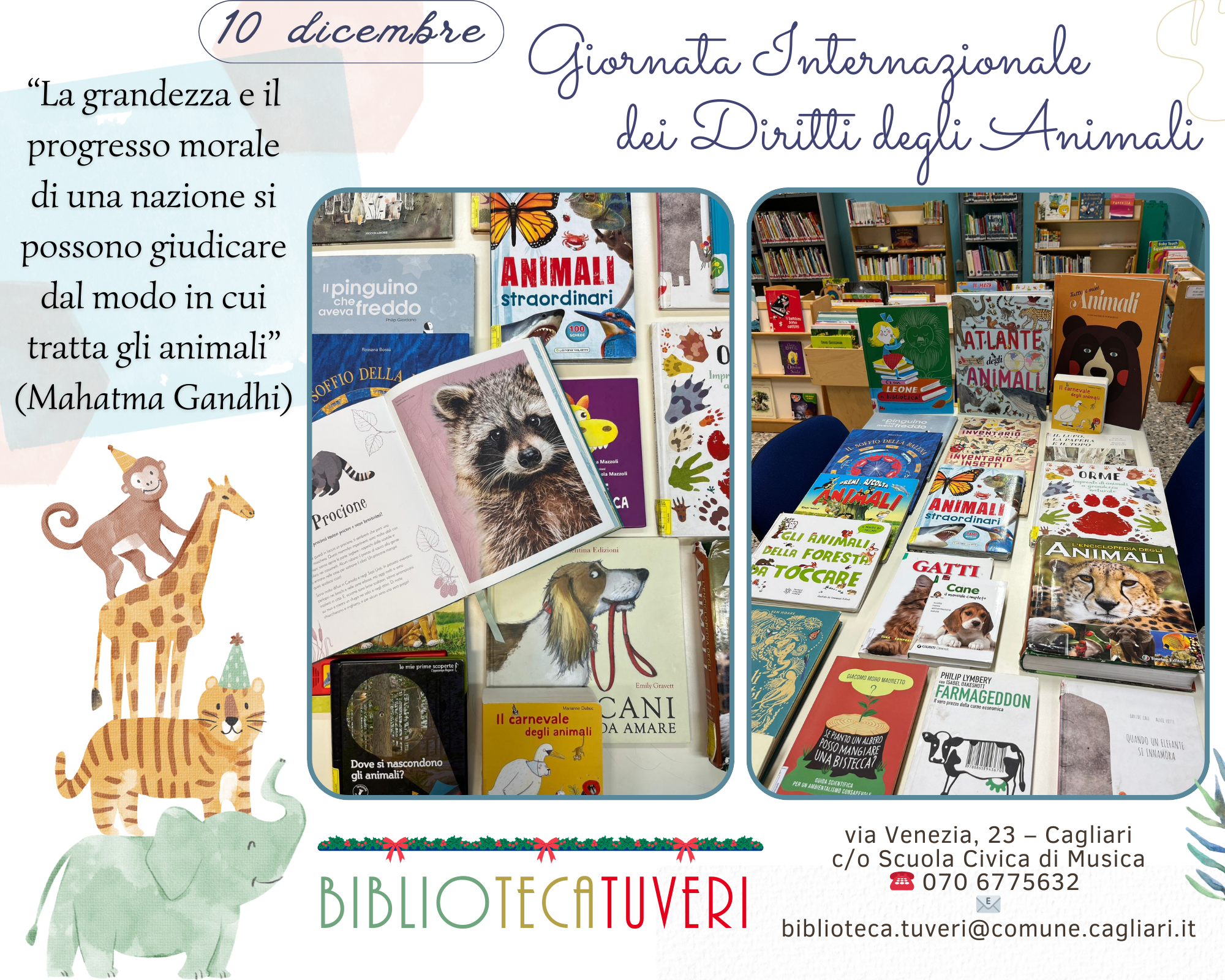 10 dicembre:Giornata Internazionale dei Diritti degli Animali