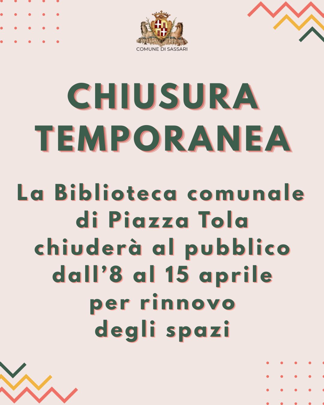 Chiusura biblioteca comunale