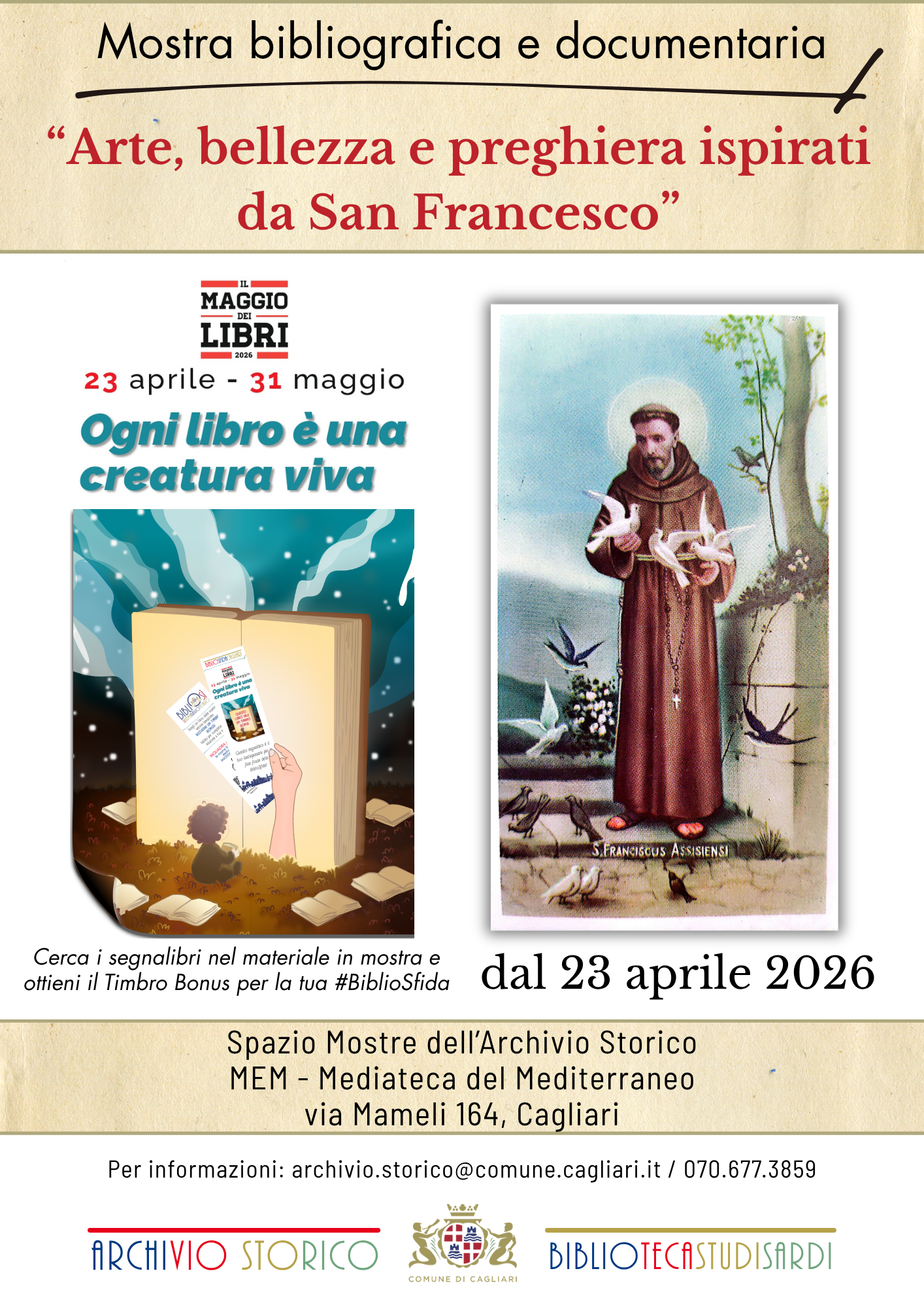 Mostra bibliografica e documentaria su San Francesco