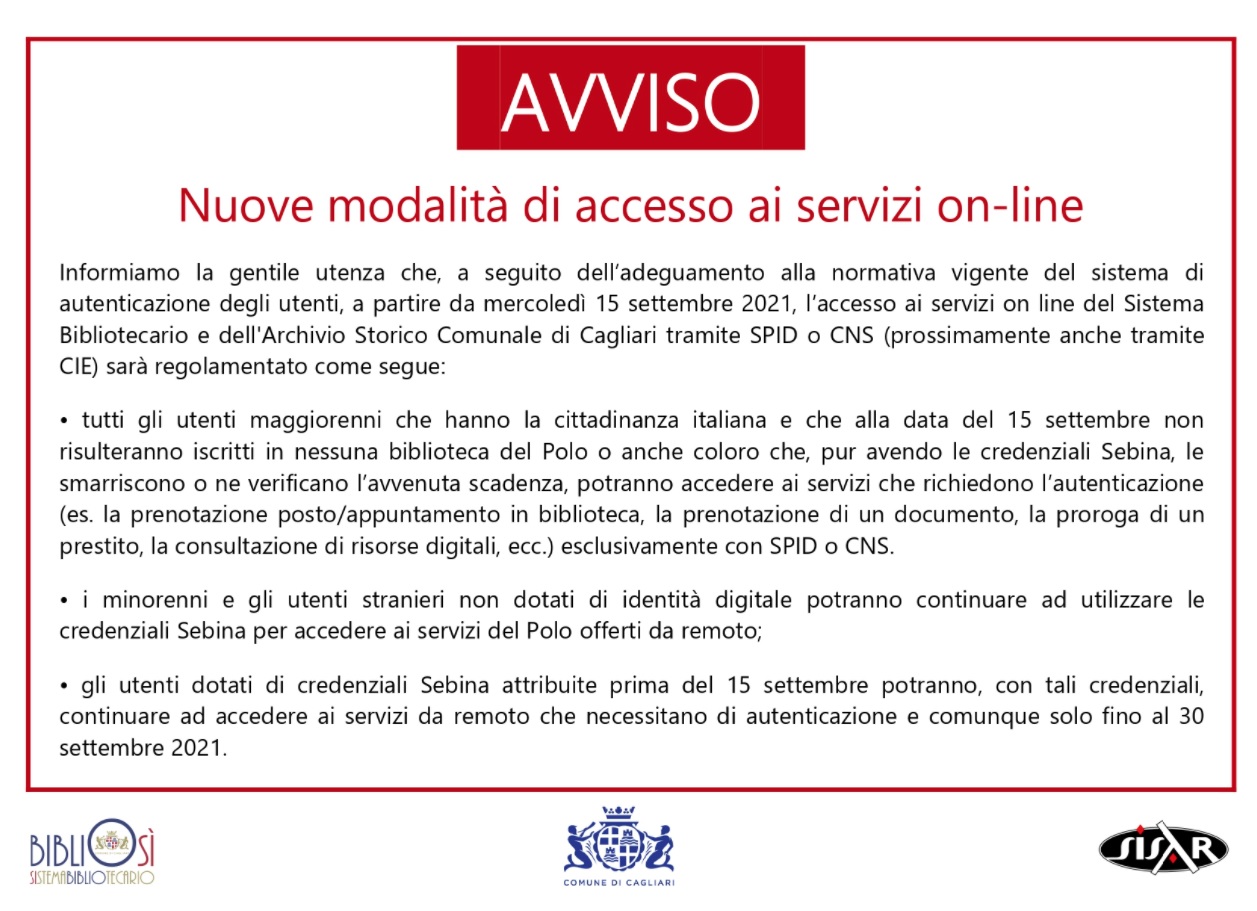 Nuove modalit&agrave; di accesso ai servizi on-line